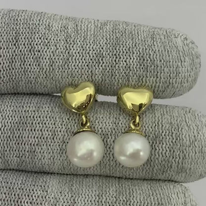 18K Gold Plated Heart Top Colorful Gemstone Drop Earrings Jewelry TGE1007 EM-1258
