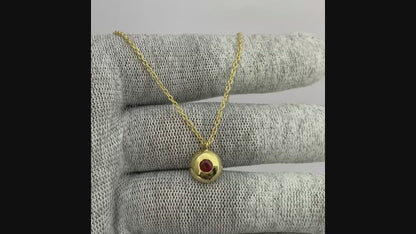 18K Gold Plated Gemstone Charm Necklace Jewelry Minimal Style TGN1003 NM-1032