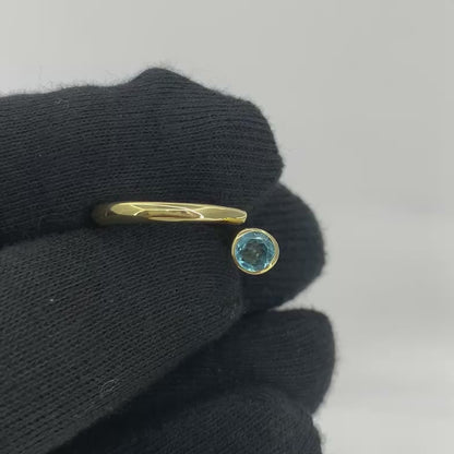 18K Gold Plated Wrap Round Gemstone Ring – Modern Open Band Design TGR1042 RM-1248