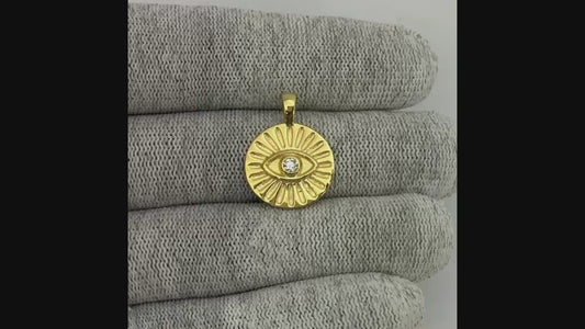 18K Gold Plated Evil Eye Birthstone Pendant Necklace Charm Jewelry TGP1008 PM-1745
