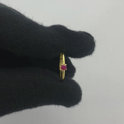 Minimalist Gold Round Birthstone Ring – Dainty Stackable Fashion Jewelry TGR1065 RM-1787