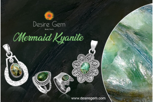 Exquisite Natural Mermaid Kyanite Gemstone set in 925 Sterling Silver Jewelry by Desiregem, showcasing artisan craftsmanship and unique design