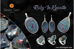 Exquisite Ruby in Kyanite Gemstone Set in 925 Sterling Silver Jewelry by Desiregem