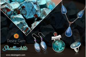 Natural Shattuckite Gemstone in 925 Sterling Silver Jewelry Collection by Desiregem