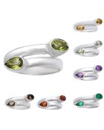 Natural Multi Stones Ring size 5-9 DGR1128 R-1190, 4x6 mm