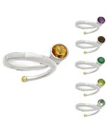 Natural Multi Stone 925 Sterling Silver Ring Size 6-10 Jewelry DGR1138 R-11248, 6x6 mm