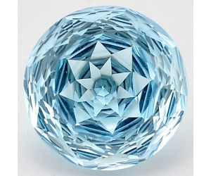 Natural Sky Blue Topaz Round Shape Loose Gemstone DG165SY, 12X12x8 mm
