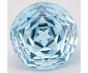 Natural Sky Blue Topaz Round Shape Loose Gemstone DG175SY, 12X12x8 mm