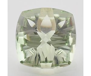 Natural Prasiolite (Green Amethyst) Cushion Shape Loose Gemstone DG183GA, 12X12x8 mm