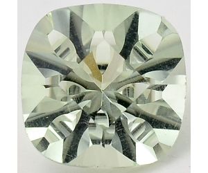 Natural Prasiolite (Green Amethyst) Cushion Shape Loose Gemstone DG184GA, 12X12x8 mm