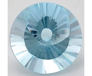 Natural Sky Blue Topaz Round Shape Loose Gemstone DG188SY, 10X10x6.5 mm