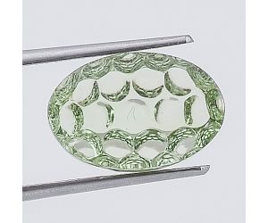 Natural Prasiolite (Green Amethyst) Fancy Shape Loose Gemstone DG211GA, 10X14x6.7 mm