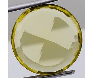 Natural Lemon Quartz Round Shape Loose Gemstone DG223LT, 16X16x4 mm