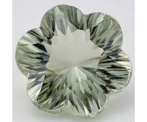 Natural Prasiolite (Green Amethyst) Flower Shape Loose Gemstone DG285GA, 13X13x8.7 mm
