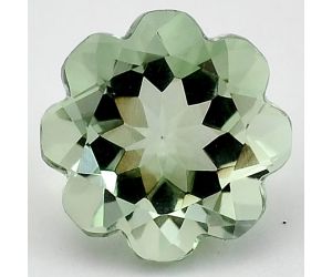 Natural Prasiolite (Green Amethyst) Flower Shape Loose Gemstone DG305GA, 12X12x8.5 mm