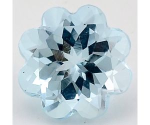Natural Sky Blue Topaz Flower Shape Loose Gemstone DG305SY, 12X12x8.5 mm