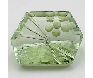 Natural Prasiolite (Green Amethyst) Fancy Shape Loose Gemstone DG332GA, 10X14x7.5 mm