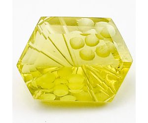 Natural Lemon Quartz Fancy Shape Loose Gemstone DG332LT, 10X14x7.5 mm