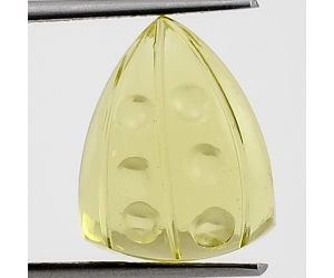 Natural Lemon Quartz Fancy Shape Loose Gemstone DG340LT, 12X15x6.4 mm