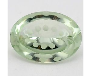 Natural Prasiolite (Green Amethyst) Oval Shape Loose Gemstone DG343GA, 10X14x7 mm