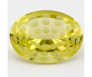 Natural Lemon Quartz Oval Shape Loose Gemstone DG343LT, 10X14x7 mm