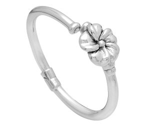Floral Silver Bangle Bracelet DGB1006