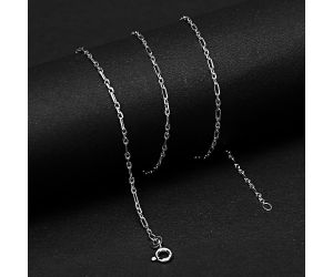 18 inch Figaro Style Chain 925 Sterling Silver Jewelry DGC1018