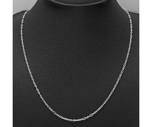 18 inch Figaro Style Chain 925 Sterling Silver Jewelry DGC1025