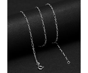 18 inch Figaro Style Chain 925 Sterling Silver Jewelry DGC1025