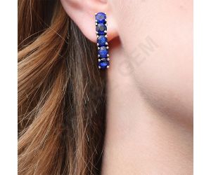 Natural Multi Stone Round Shape Stud Earrings DGE1070 E-1063, 3x3 mm