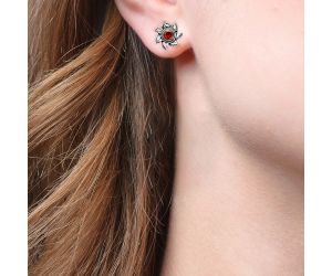 Natural Multi Stone Round Shape 925 Silver Stud Earrings DGE1080 E-1246, 5x5 mm