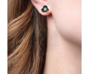 Natural Multi Stone Round Shape 925 Silver Stud Earrings DGE1081 E-1247, 5x5 mm