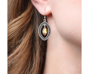 Natural Multi Stone Marquoise Shape 925 Silver Earrings DGE1083 E-1088, 5x10 mm