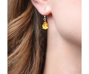 Natural Multi Stone Pear Shape 925 Silver Earrings DGE1085 E-1021, 8x12 mm