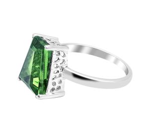 Lab Created Emerald Ring Size-7.5 DGR1076_K, 10x12x6 mm