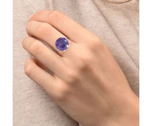 Lab Created Amethyst Ring Size-8.5 DGR1091_D, 12x12 mm