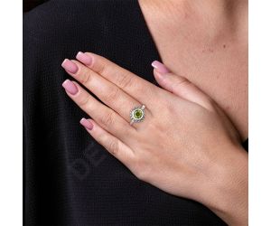 Natural Gemstones Round Shape 7x7 mm Ring size-7-9 DGR1111 R-1245, 7x7 mm
