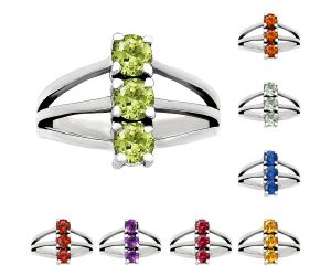 Natural Multi Stones Ring Size 5-9 DGR1124 R-1050, 4x4 mm