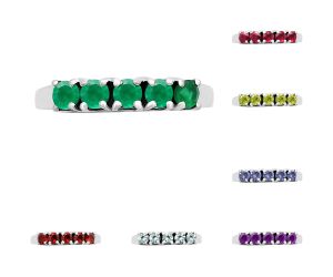 Natural Multi Stones Ring Size 5-9 DGR1125 R-1049, 3x3 mm