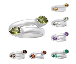 Natural Multi Stones Ring size 5-9 DGR1128 R-1190, 4x6 mm