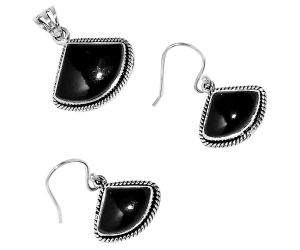 Black Onyx - Brazil Pendant Earrings Set DGT01006 T-1005