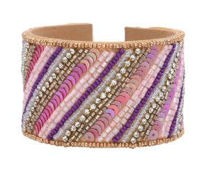 Handmade Colorful Bohemian Boho Seed Bead Loom Bracelet, Ethnic Large Cuff Bracelets For Women FBR1006