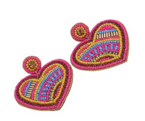 Handmade Colorful Beaded Earrings,Hoop Dangle Earrings, Bohemia Boho Tassel Earrings FER1015