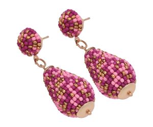 Handmade Colorful Native American Beaded Earrings,Hoop Dangle Earrings, Bohemia Drops Earrings, Native Tassel Earrings FER1021
