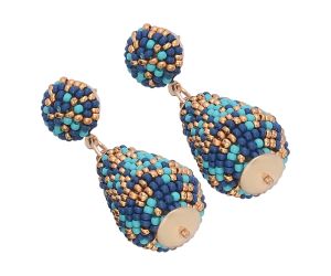 Handmade Colorful Native American Beaded Earrings,Hoop Dangle Earrings, Bohemia Drops Earrings, Native Tassel Earrings FER1023
