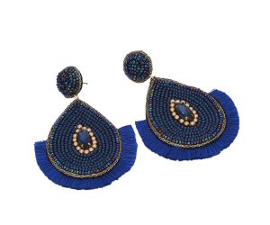 Handmade Colorful Native American Beaded Earrings,Hoop Dangle Earrings, Bohemia Drops Earrings, Native Tassel Earrings FER1030