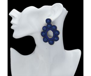 Handmade Colorful Native American Beaded Earrings,Seed Bead,Hoop Dangle Earrings, Bohemia,Native Tassel Earrings FER1040