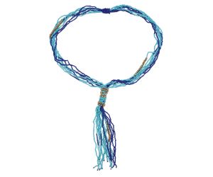 Handmade Tassel Beaded Necklace,Glass Seed Beaded Bohemian Boho,Retro Ethnic Sweater Chain FNC1007