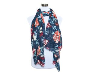 Premium Quality Floral Printed Modal Scarf Lightweight Wraps MMD415