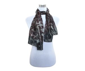 Premium Quality Printed Floral 100% Tabby Silk Scarf Lightweight Wraps MSL201